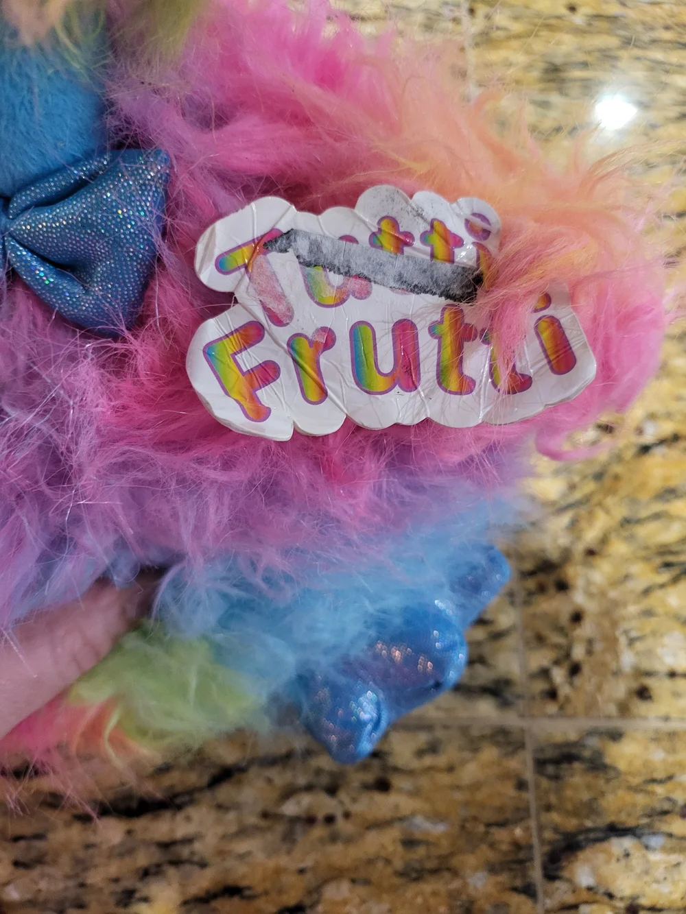 The Petting Zoo Tutti Frutti Rainbow Ostrich Plush w/ Tag